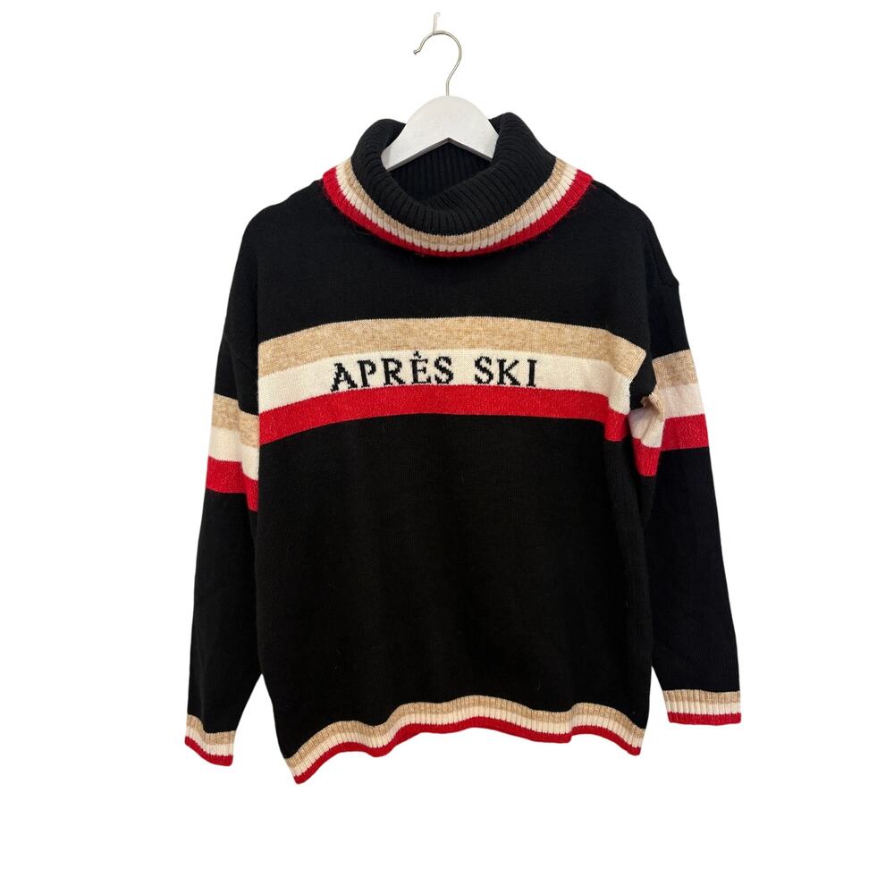 Lou & Grey Apres Ski Turtleneck Super Soft Striped Sweater S